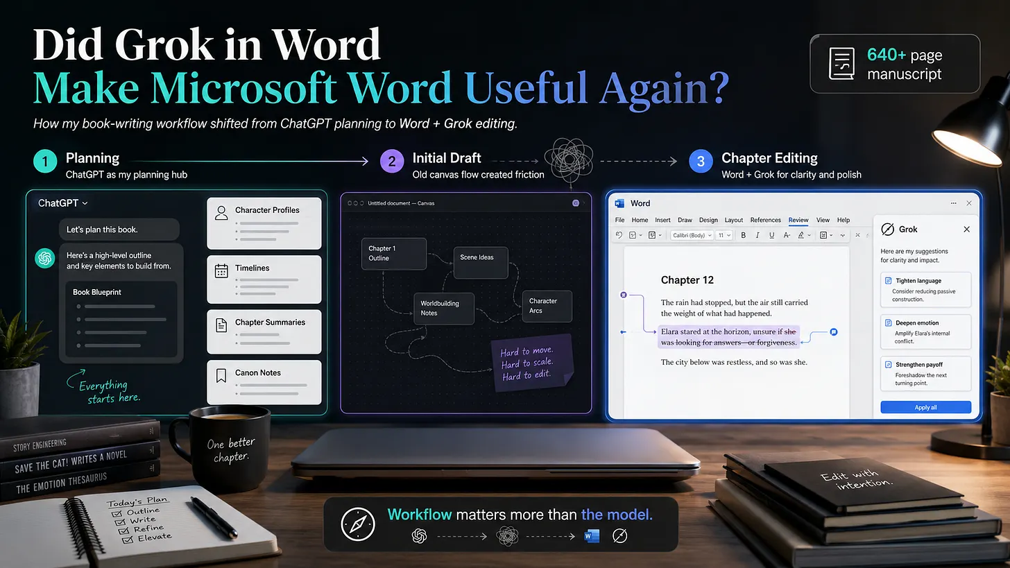 Illustration for Did Grok in Word Make Microsoft Word Useful Again?