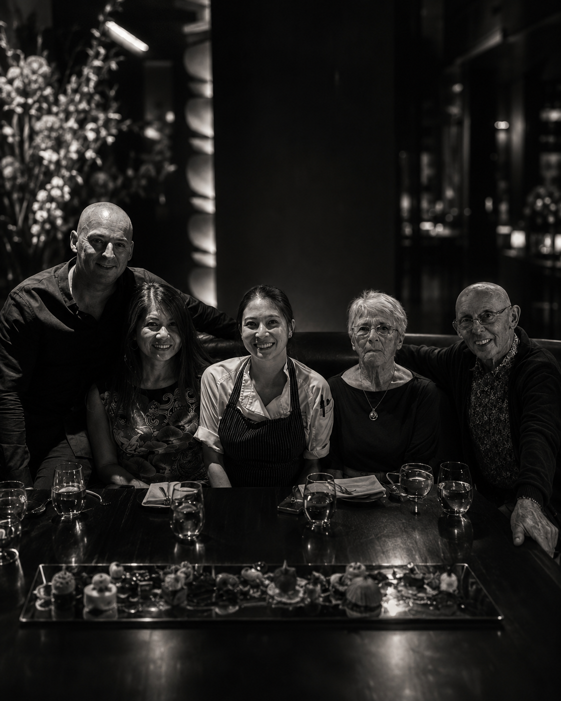 Family dinner in a restaurant